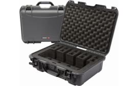 Nanuk 925-4UP7 925 4 Up Gun Case Waterproof Graphite Resin with Closed-Cell Foam Padding 17" L x 11.80" W x 6.40" H Interior Dimensions