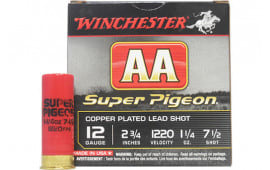 Winchester Ammo AA12SP7 AA Super Pigeon 12 Gauge 2.75" 1 1/4 oz 7.5 Shot - 25sh Box