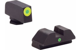 AmeriGlo GL5301 i-Dot Night Sight For Glock 17/19/19x/26 Gen 5 Green Tritium w/LumiGreen Outline Tritium Green Black