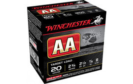 Winchester Ammo AA208 AA Target Loads 20GA 2.75" 7/8oz #8 Shot - 250sh Case