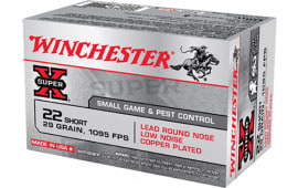 Winchester Ammo X22S Super-X 22 Short 29 GR Lead Round Nose - 50rd Box