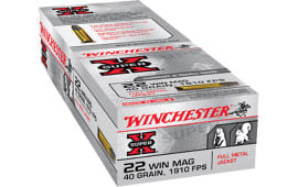 Winchester Ammo X22M Super-X 22 WMR 40 GR Full Metal Jacket - 50rd Box