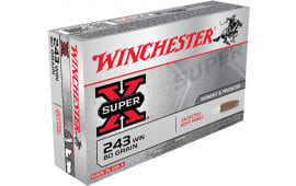 Winchester Ammo X2431 Super-X 243 Winchester 80 GR Pointed Soft Point - 20rd Box