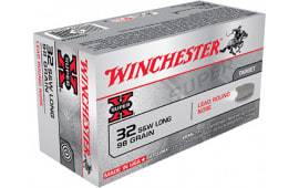 Winchester Ammo X32SWLP Super-X 32 Smith & Wesson Long 98 GR Lead Round Nose - 50rd Box