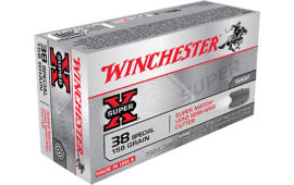 Winchester Ammo X38WCPSV Super-X 38 Special 158 GR Lead Semi-Wadcutter - 50rd Box