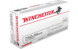 Winchester Ammo Case Q3174 Winchester Rifle 7.62x39mm 123 GR Full Metal Jacket, Brass, Boxer, Reloadable - 200 Round Case