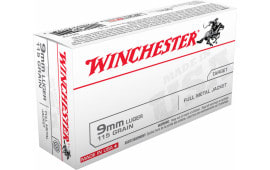 Winchester Ammo Case Qty - Q4172X - Best Value Target & Practice 9mm Luger 115 GR, Brass, Boxer, Reloadable, Full Metal Jacket - 500 Round Case