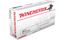 Winchester Ammo Q4238 Best Value 40 Smith & Wesson (S&W) 180 GR Full Metal Jacket - 50rd Box