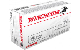 Winchester Ammo USA38SP Best Value 38 Special 125 GR Jacketed Soft Point - 50rd Box