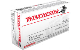 Winchester Ammo USA9MM Best Value 9mm Luger 124 GR Full Metal Jacket - 50rd Box