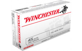 Winchester Ammo USA45A Best Value 45 ACP 185 GR Full Metal Jacket - 50rd Box