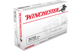 Winchester Ammo USA3081 Best Value 308 Winchester/7.62 NATO 147 GR Full Metal Jacket Boat Tail - 20rd Box