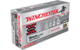 Winchester Ammo WC92 WinClean 9mm Luger 124 GR Brass Enclosed Base - 50rd Box