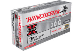 Winchester Ammo WC93 WinClean 9mm Luger 147 GR Brass Enclosed Base - 50rd Box