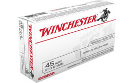 Winchester Ammo USA45JHP Best Value 45 ACP 230 GR Jacketed Hollow Point - 50rd Box