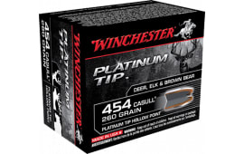 Winchester Ammo S454PTHP Supreme 454 Casull 260 GR Platinum Tip Hollow Point - 20rd Box