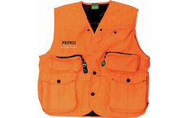 Primos 65702 Gunhunter's Hunting Vest Large Blaze Orange Features Compass & LED Light