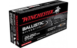 Winchester Ammo SBST22250B Supreme 22-250 Remington 55 GR Ballistic Silvertip - 20rd Box