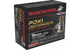 Winchester Ammo S9MMPDB1 Elite 9mm Luger 147 GR Bonded Jacket Hollow Point - 20rd Box
