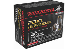Winchester Ammo S40SWPDB Elite 40 Smith & Wesson (S&W) 165 GR Bonded Jacket Hollow Point - 20rd Box