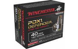 Winchester Ammo S40SWPDB1 Elite 40 Smith & Wesson 180 GR Bonded Jacket Hollow Point - 20rd Box