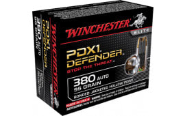 Winchester Ammo S380PDB Elite 380 ACP 95 GR Bonded Jacket Hollow Point - 20rd Box