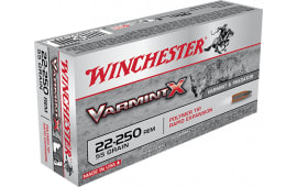 Winchester Ammo X22250P Super-X 22-250 Remington 55 GR Varmint - 20rd Box