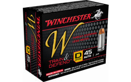 Winchester Ammo W45D W 45 ACP 230 GR Jacketed Hollow Point - 20rd Box
