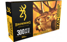 Browning Ammo B192203001 BXC Controlled Expansion 300 Win Mag 185 GR Terminal Tip - 20rd Box