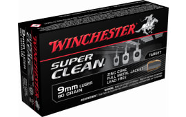 Winchester Ammo W9MMLF Super Clean 9mm Luger 90 GR Full Metal Jacket - 50rd Box