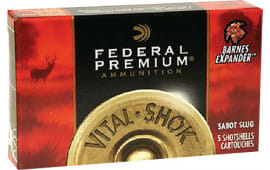 Federal PB203RS Premium Vital-Shok TruBall 20 Gauge 2.75" 3/4 oz Rifled Slug Shot - 5sh Box