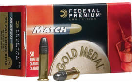 Federal 922A Gold Medal Match 22 Long Rifle (LR) 40 GR Lead Round Nose - 50rd Box