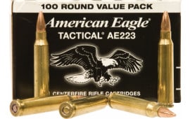 Federal AE223BL American Eagle .223/5.56 NATO 55 GR Full Metal Jacket Boat Tail - 500 Round Case