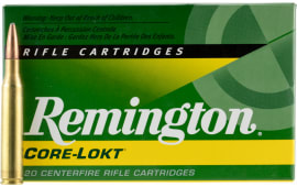 Remington Ammo R25063 Standard 25-06 Rem Core-Lokt Pointed Soft Point 120 GR - 20rd Box