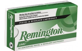 Remington Ammunition 23718 UMC 9mm Luger 124 gr Full Metal Jacket (FMJ) - 50rd Box