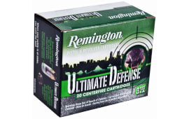Remington Ammunition HD9MMBN Ultimate Defense Full Size Handgun 9mm Luger 124 GR Brass Jacket Hollow Point - 20rd Box