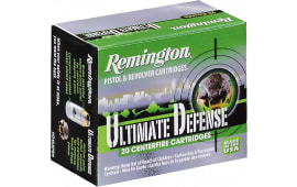 Remington Ammunition HD380BN Ultimate Defense Full Size Handgun 380 ACP 102 GR Brass Jacket Hollow Point - 20rd Box