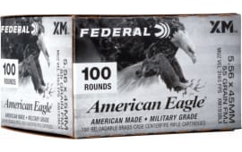 Federal XM193BLX American Eagle 5.56x45mm NATO 55 gr Full Metal Jacket Boat-Tail (FMJBT) - 100rd Box