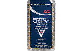CCI 0051 Select Pistol Match 22 LR Round Nose 40 GR - 50rd Box