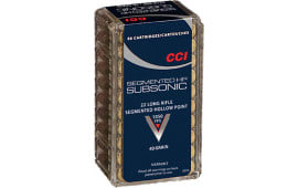 CCI 0074 22LR Subsonic Copper-Plated Segmented HP 40 GR - 5000 Round Case