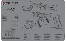 Tekmat R17GLOCKG4GY Glock Gen 4 Cleaning Mat Glock Gen 4 Breakdown 17" x 11" Grey