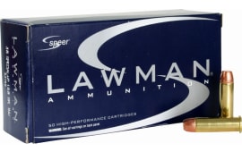 Speer 53750 Lawman 38 Special Total Metal Jacket 158 GR, Brass, Boxer, N/C, Reloadable, 50 Rounds / Box - 1000 Round Case