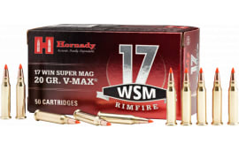 Hornady 83180 Varmint Express 17 Winchester Super Magnum (WSM) 20 GR V-Max - 50rd Box