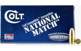Colt Ammo 9M124FMJCT National Match 9mm Luger 124 GR Full Metal Jacket - 50rd Box