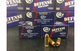Colt Ammo 380A90CT Defense 380 ACP 90 GR Jacketed Hollow Point - 20rd Box