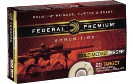 Federal GM65GLDBH130 Gold Medal 6.5 Grendel 130 GR Boat Tail Hollow Point - 20rd Box