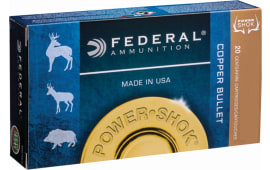 Federal 300WSM180LFA Power-Shok 300 Winchester Short Magnum (WSM) 180 GR Copper Hollow Point - 20rd Box