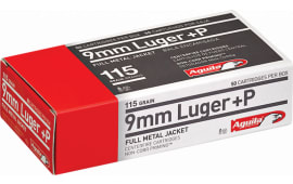 Aguila 1E092118 Target & Range 9mm Luger +P 115 gr Full Metal Jacket (FMJ) - 50rd Box