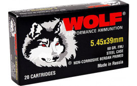 Wolf 545BFMJ Performance 5.45x39mm Bimetal FMJ 60 GR - 750rd Case