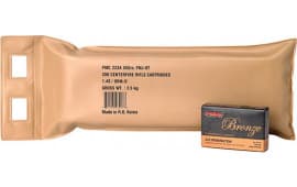 PMC 223ABP - 200 Round Battle Pack - 223 Rem FMJ Boat Tail, Brass, Boxer, N/C, 55 GR, 5 - PMC Bronze In A 200 Round Battle Pack 